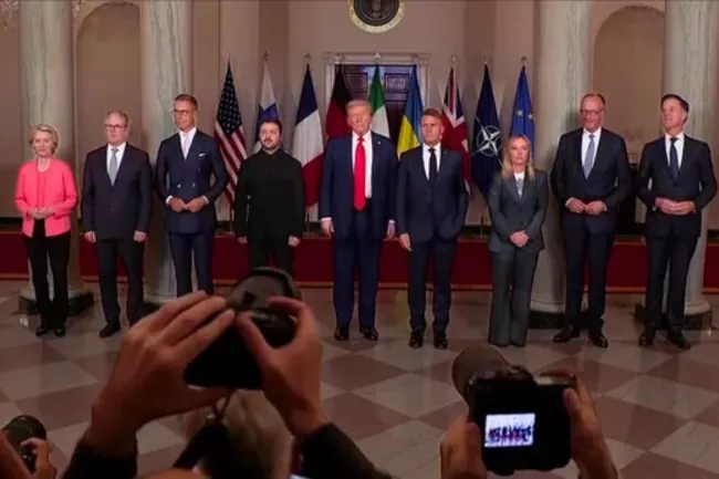 Les discussions entre Donald Trump et les dirigeants européens ont pris fin.